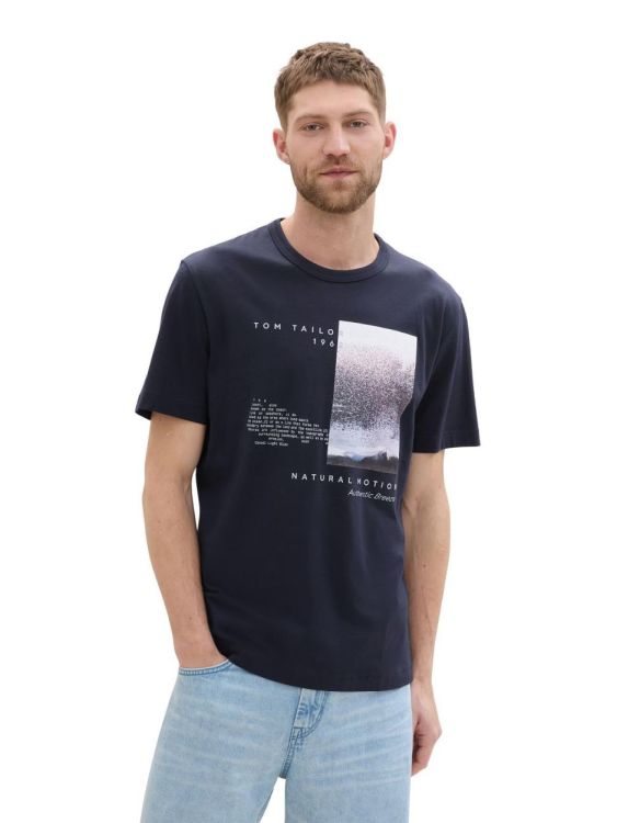 Tom Tailor Men Casual t-shirt with photoprint (1043285/10668) - WeekendMode