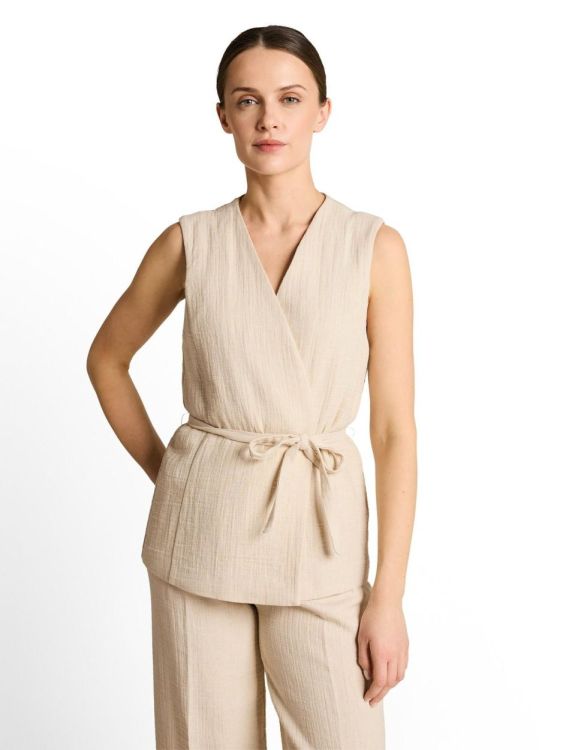 Tom Tailor Women blazer vest with crinkle fabric (1049781/36844) - WeekendMode