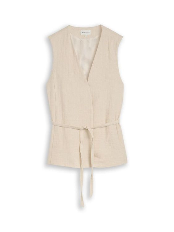 Tom Tailor Women blazer vest with crinkle fabric (1049781/36844) - WeekendMode
