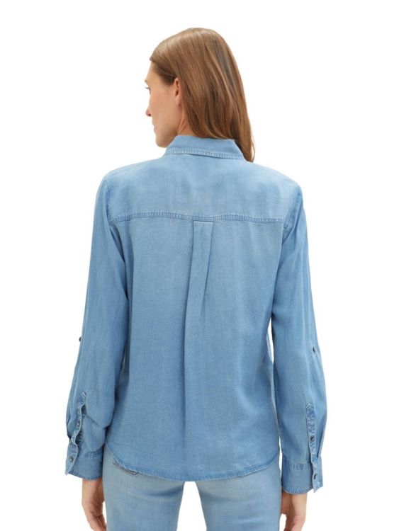 Tom Tailor Women blouse denim look NOS (1041221/10113 Clean Mid Stone Blue Denim) - WeekendMode