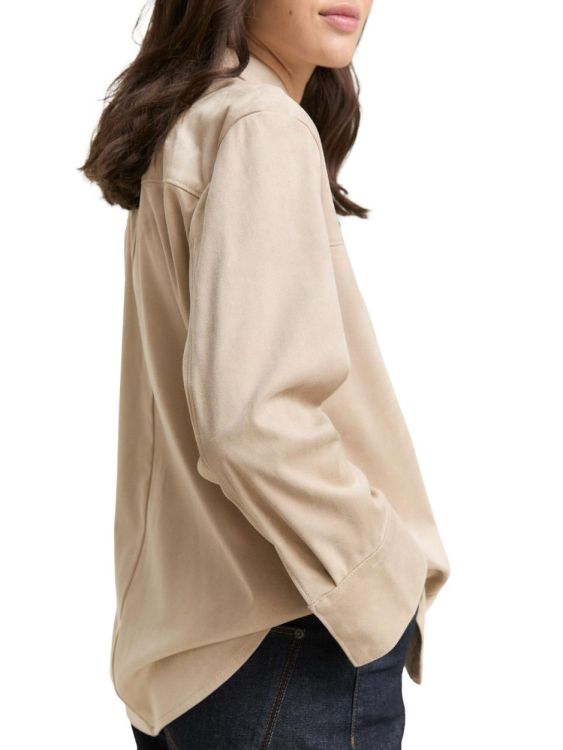 Tom Tailor Women blouse overshirt with suede optic (1047588/32208) - WeekendMode