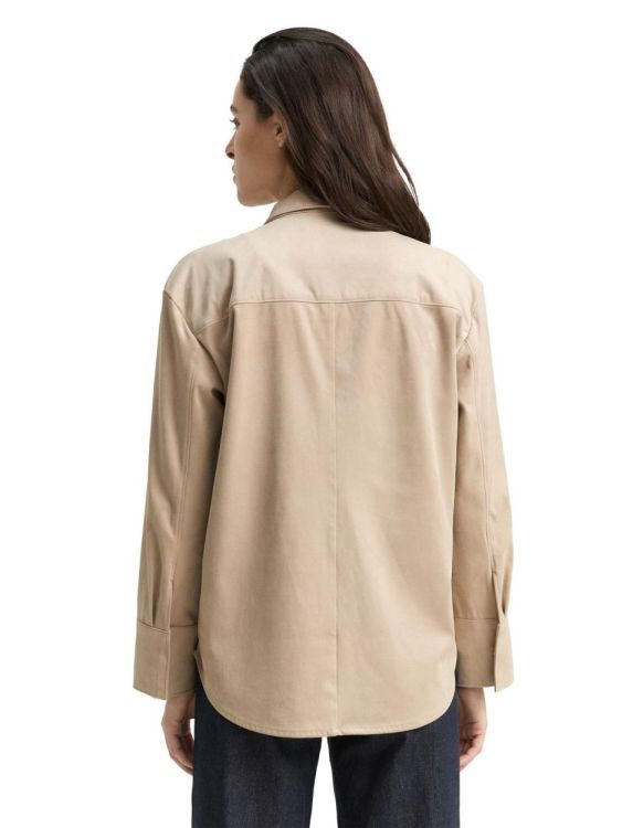 Tom Tailor Women blouse overshirt with suede optic (1047588/32208) - WeekendMode