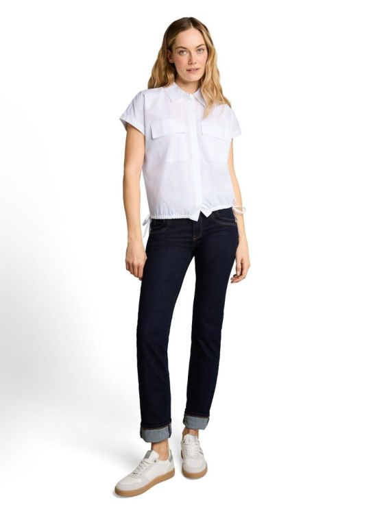 Tom Tailor Women blouse poplin shortsleeves (1051079/20000) - WeekendMode