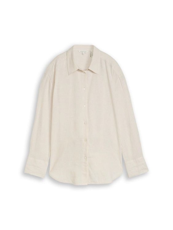Tom Tailor Women blouse shirt with linen (1050608/40073) - WeekendMode