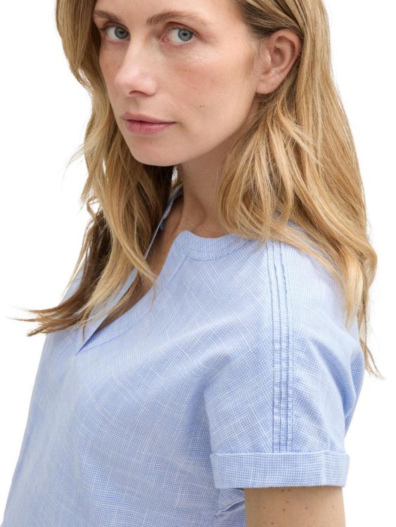 Tom Tailor Women blouse shortsleeve with slub structure (1046189/22758) - WeekendMode