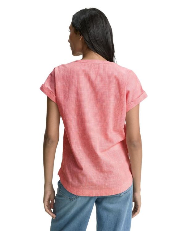 Tom Tailor Women blouse shortsleeve with slub structure (1046189/14980) - WeekendMode
