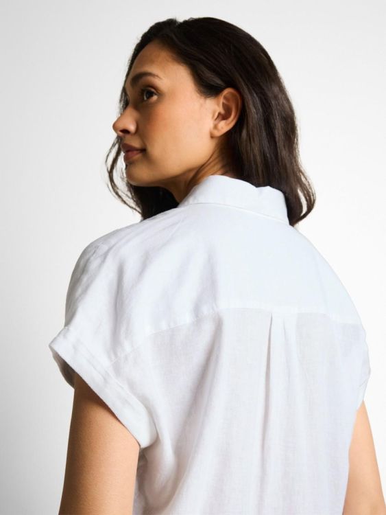 Tom Tailor Women blouse shortsleeves with linen (1049799/20000) - WeekendMode