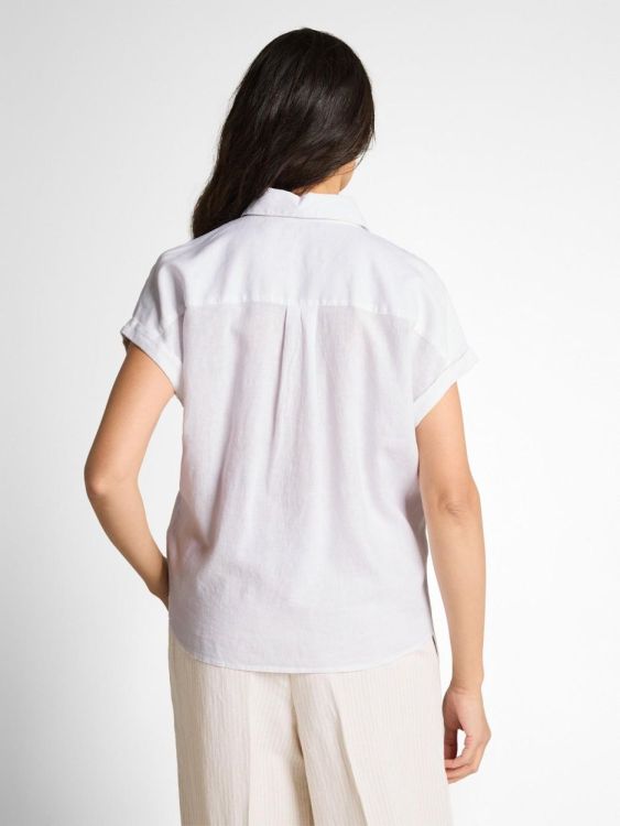 Tom Tailor Women blouse shortsleeves with linen (1049799/20000) - WeekendMode