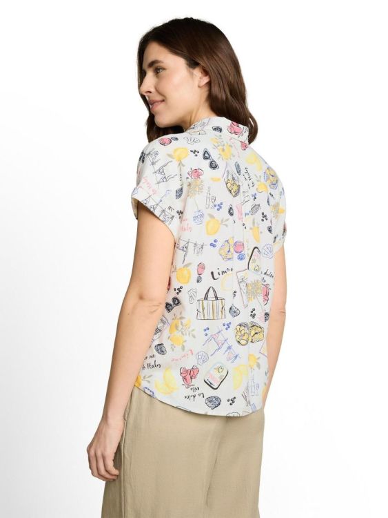 Tom Tailor Women blouse shortsleeves with linen (1049799/40332) - WeekendMode