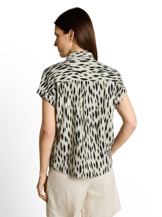 Tom Tailor Women blouse shortsleeves with linen (1049799/39758) - WeekendMode