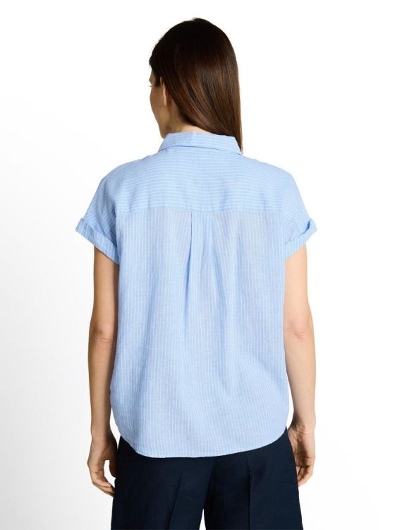Tom Tailor Women blouse shortsleeves with linen (1049799/39908) - WeekendMode