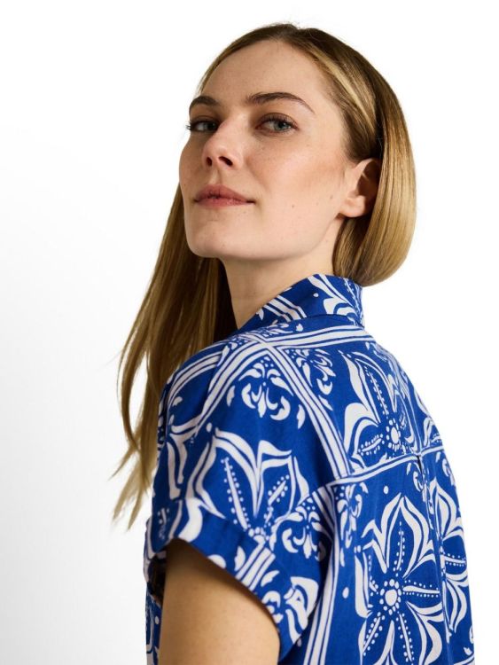 Tom Tailor Women blouse shortsleeves with linen (1049799/40261) - WeekendMode