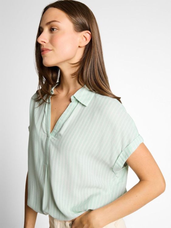 Tom Tailor Women blouse striped shortsleeve (1049797/39661) - WeekendMode