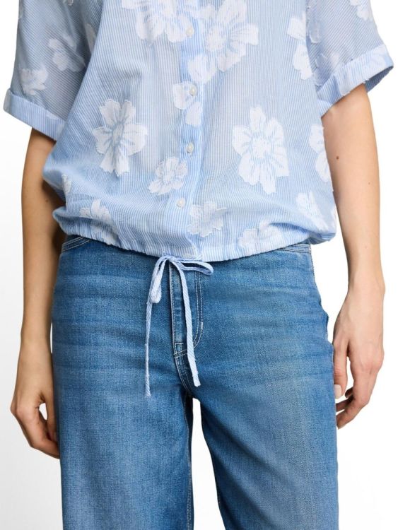 Tom Tailor Women blouse striped with floral dobby (1051089/40390) - WeekendMode