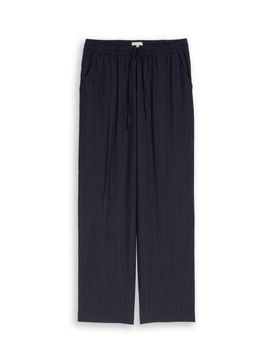 Tom Tailor Women crinkled loose fit straight leg pants (1049991/10668) - WeekendMode