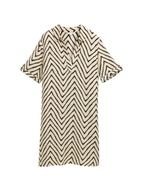 Tom Tailor Women dress linen with polo collar (1046481/38058) - WeekendMode