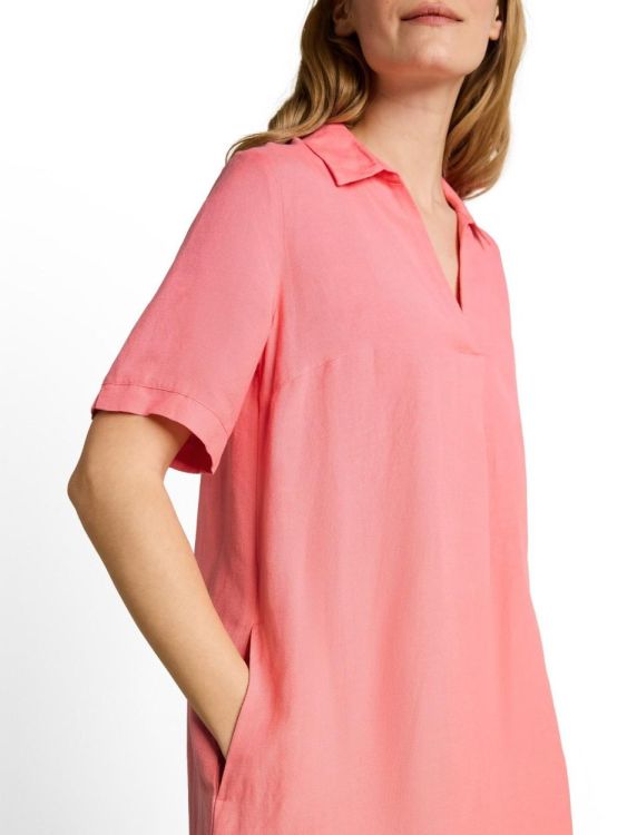 Tom Tailor Women dress linen with polo collar (1051242/40506) - WeekendMode