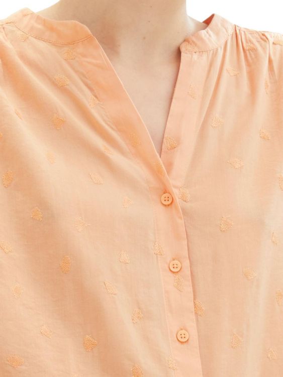 Tom Tailor Women embroidered blouse (1040313/34803 peach tonal embroidery) - WeekendMode