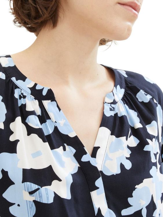 Tom Tailor Women feminine print blouse NOS (1040308/34757 blue cut floral design) - WeekendMode