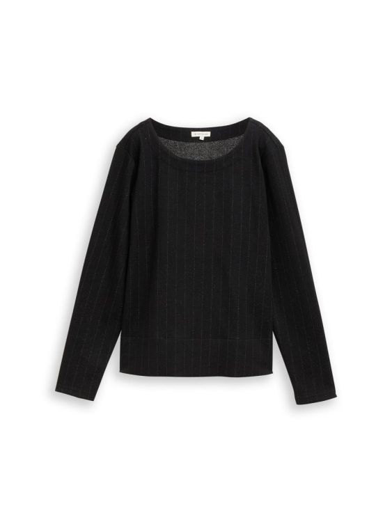 Tom Tailor Women Longsleeve with festive glitter fabric (1049499/39158) - WeekendMode
