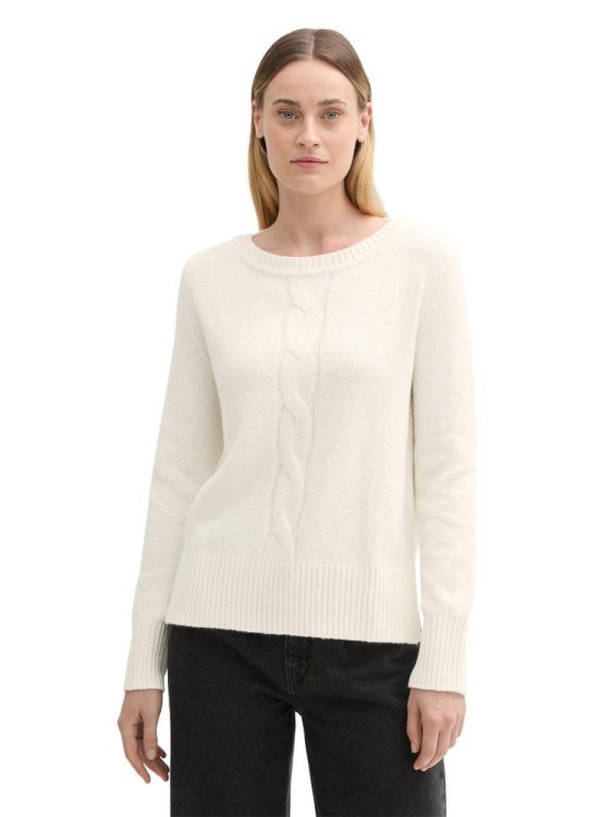 Tom Tailor Women knit boatneck with cable (1042996/10315) - WeekendMode