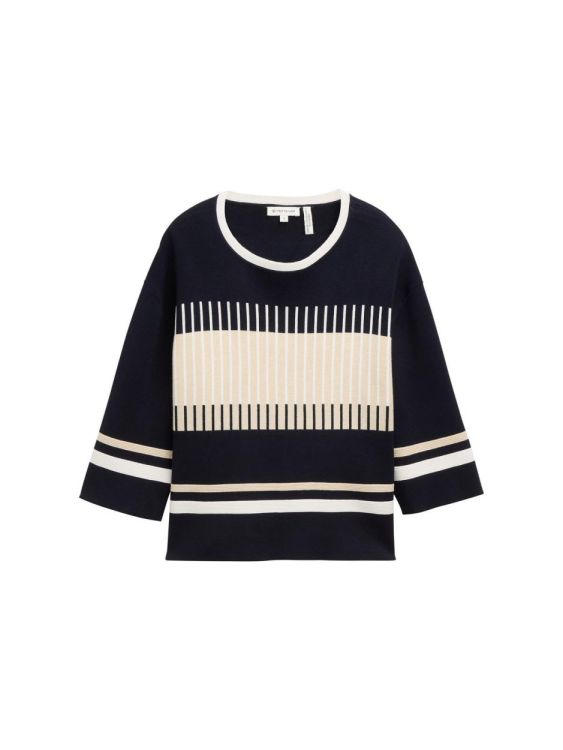 Tom Tailor Women knit colored stripe pullover (1045477/37587) - WeekendMode