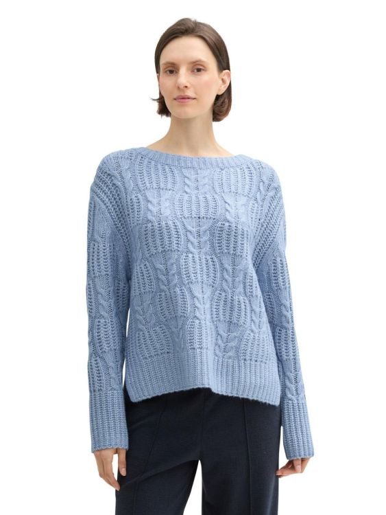 Tom Tailor Women knit pullover cable structure (1042986/35899) - WeekendMode