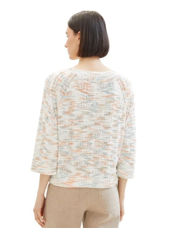 Tom Tailor Women knit pullover mulitcolor (1040338/34854 orange multicolor tapeyarn) - WeekendMode