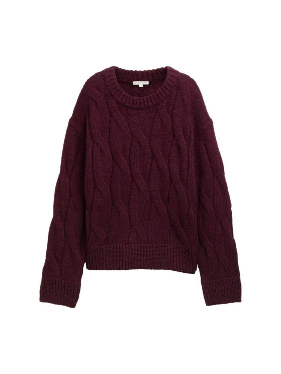 Tom Tailor Women knit pullover with cable structure (1047709/10525) - WeekendMode