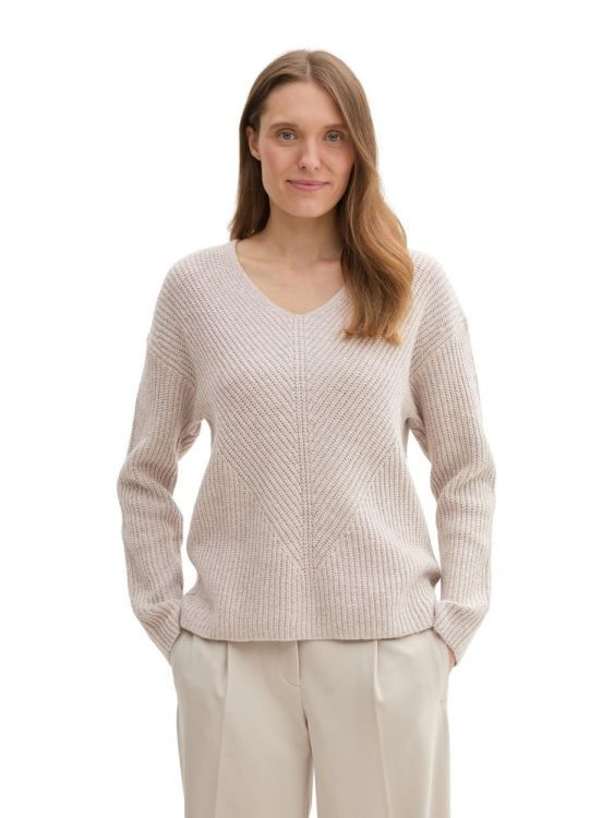 Tom Tailor Women knit pullover with v-neck (1042956/25955) - WeekendMode