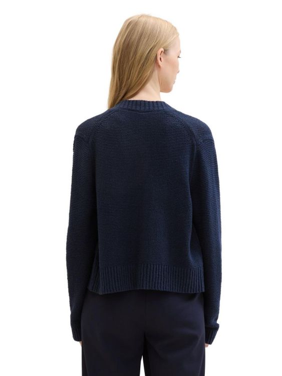 Tom Tailor Women knit structured cardigan (1041585/10668 sky captain blue) - WeekendMode