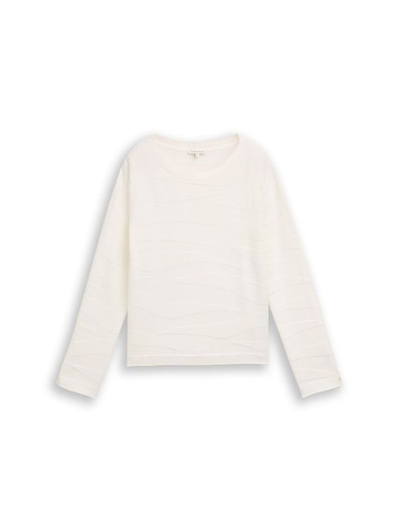 Tom Tailor Women knit structured crew neck (1049191/10315) - WeekendMode