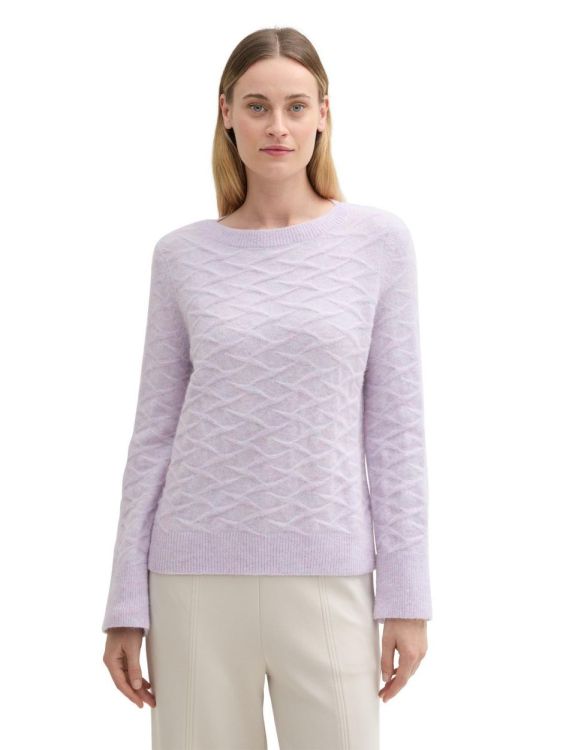 Tom Tailor Women knit structured crew-neck (1044072/33805) - WeekendMode