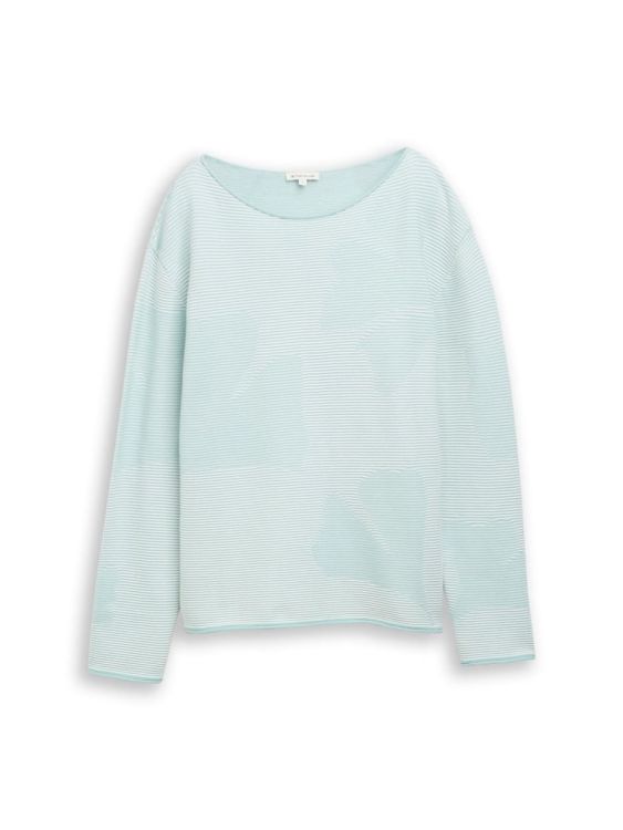 Tom Tailor Women knit structured striped sweater (1050548/39925) - WeekendMode