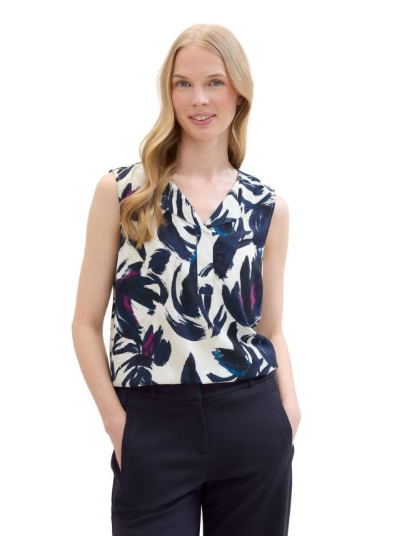 Tom Tailor Women printed blouse top (1040317/35285) - WeekendMode