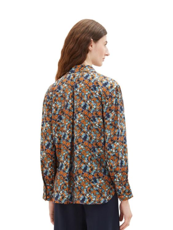 Tom Tailor Women printed blouse with collar (1037889/32370) - WeekendMode