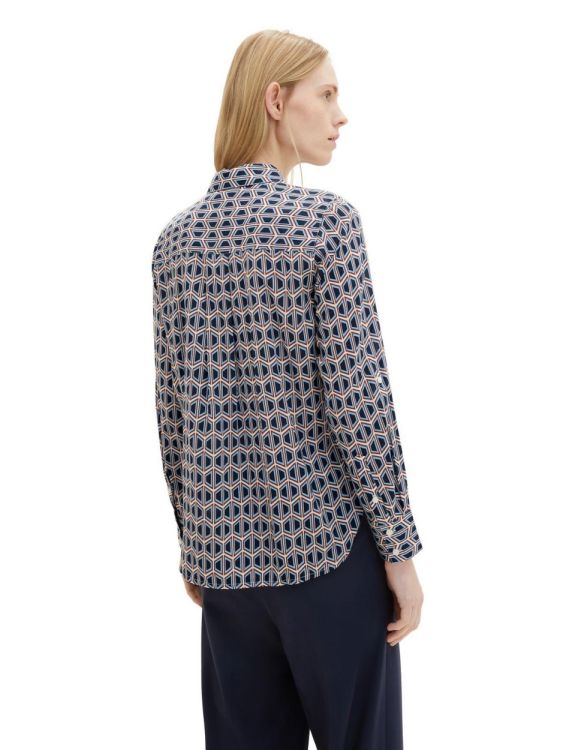 Tom Tailor Women printed blouse with collar (1037899/33983) - WeekendMode