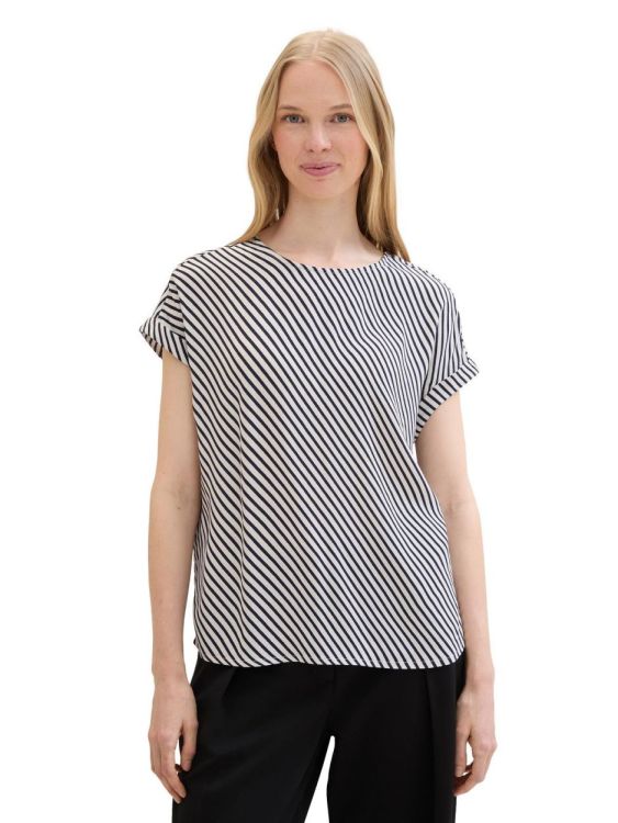 Tom Tailor Women shortsleeve blouse (1041687/35347) - WeekendMode
