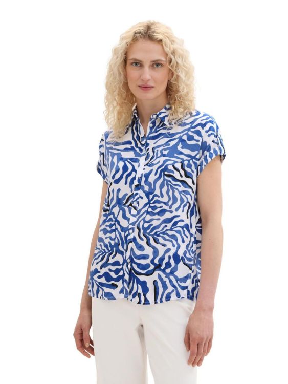 Tom Tailor Women shortsleeve blouse shirt (1041692/35306) - WeekendMode