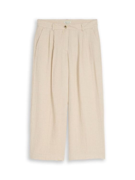 Tom Tailor Women structured linen culotte pants (1050832/36844) - WeekendMode