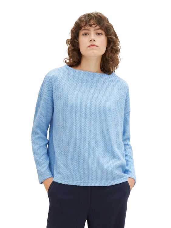 Tom Tailor Women Sweatshirt cable structure (1039106/12391) - WeekendMode