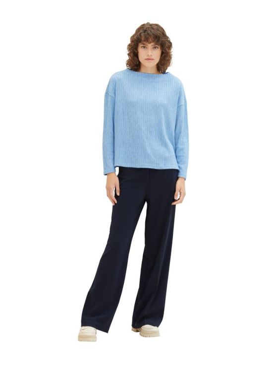 Tom Tailor Women Sweatshirt cable structure (1039106/12391) - WeekendMode