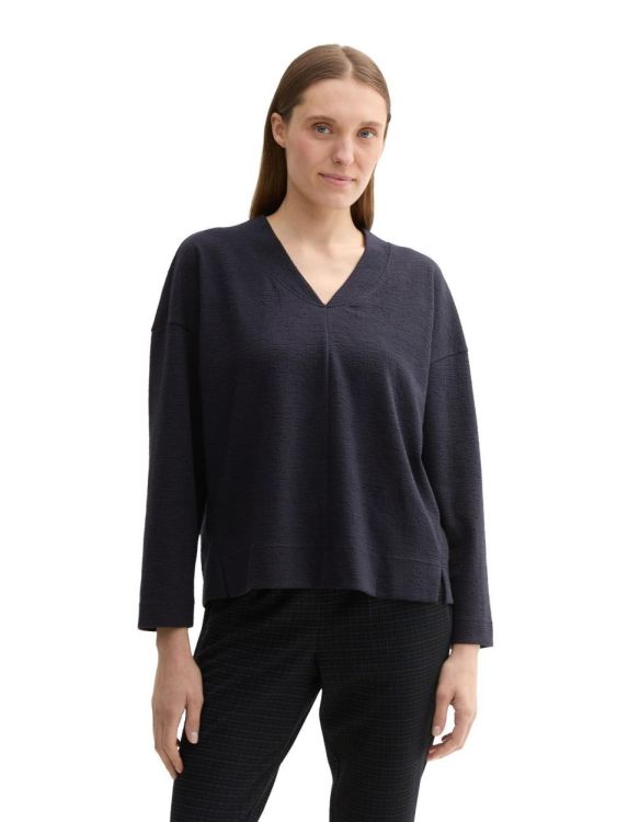 Tom Tailor Women Sweatshirt structured (1043175/10668) - WeekendMode