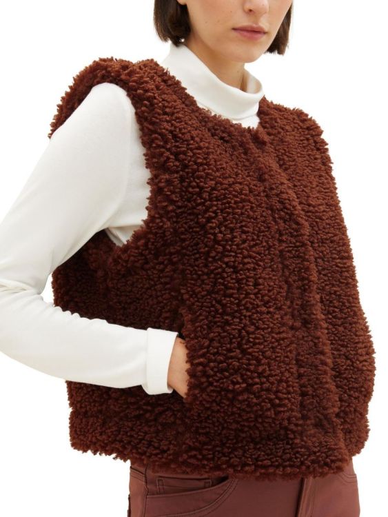 Tom Tailor Women Sweatshirt teddy vest (1038190/30337) - WeekendMode
