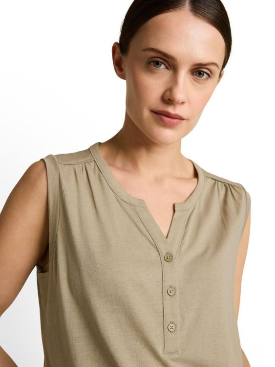 Tom Tailor Women Top with placket and gathering (1052149/11863) - WeekendMode