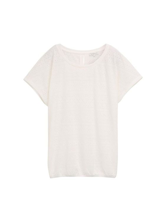 Tom Tailor Women T-shirt ajour crew neck (1046401/10315) - WeekendMode