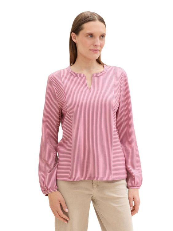 Tom Tailor Women T-shirt blouse vertical stripe NOS (1040546/36137) - WeekendMode