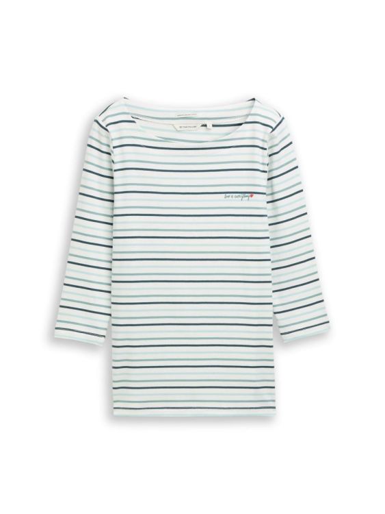 Tom Tailor Women T-shirt boat neck stripe NOS (1050415/39931) - WeekendMode