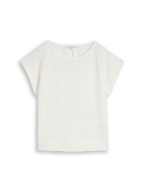 Tom Tailor Women T-Shirt boatneck structured (1051954/10315) - WeekendMode