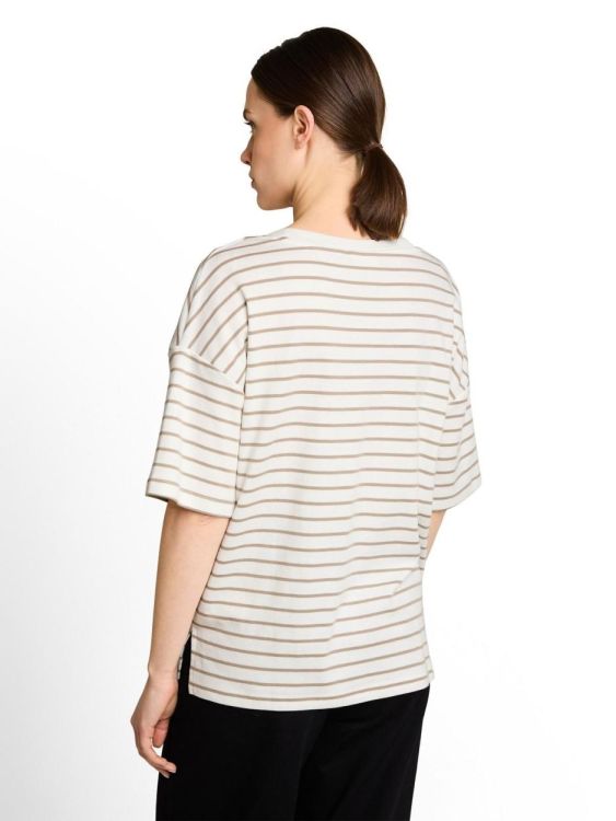 Tom Tailor Women T-shirt bold v-neck stripe (1050849/40121) - WeekendMode
